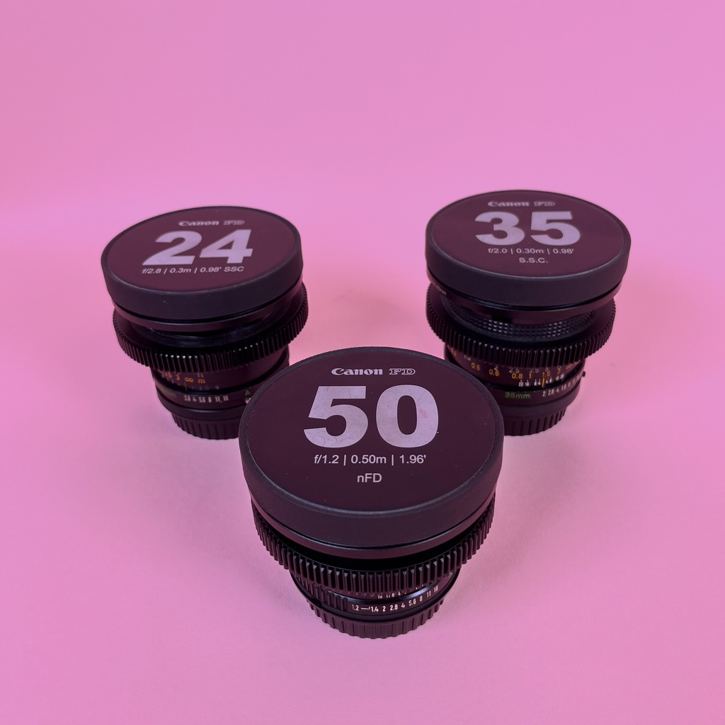 Canon FD EF Lens Set Of 3